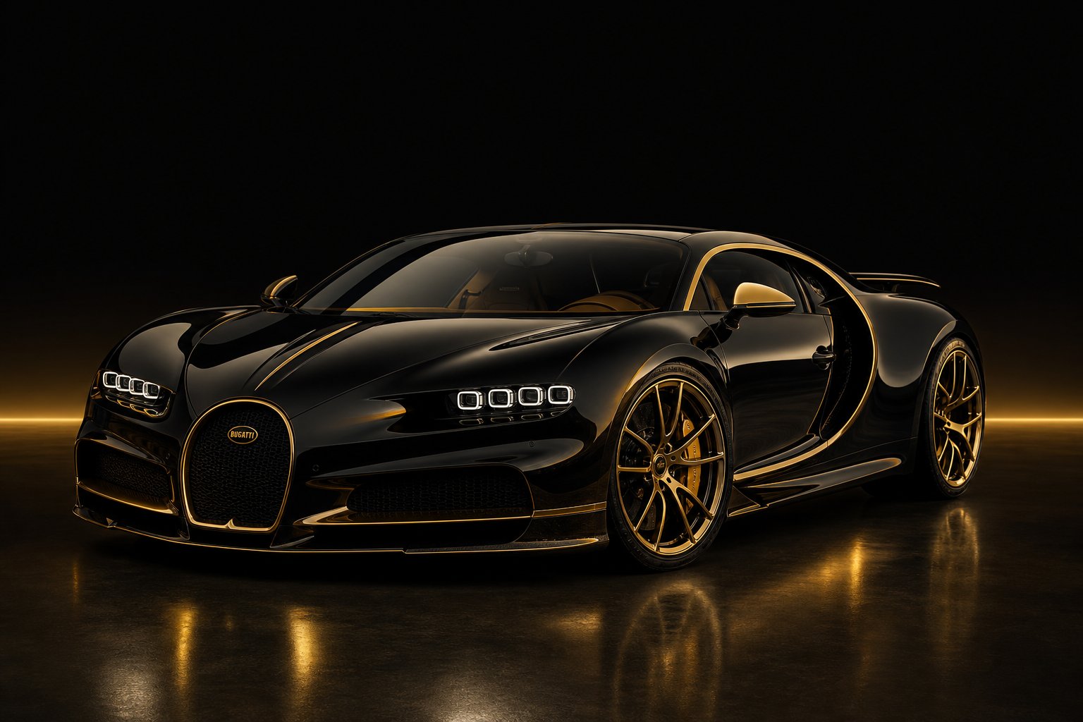 Supercar di lusso nera